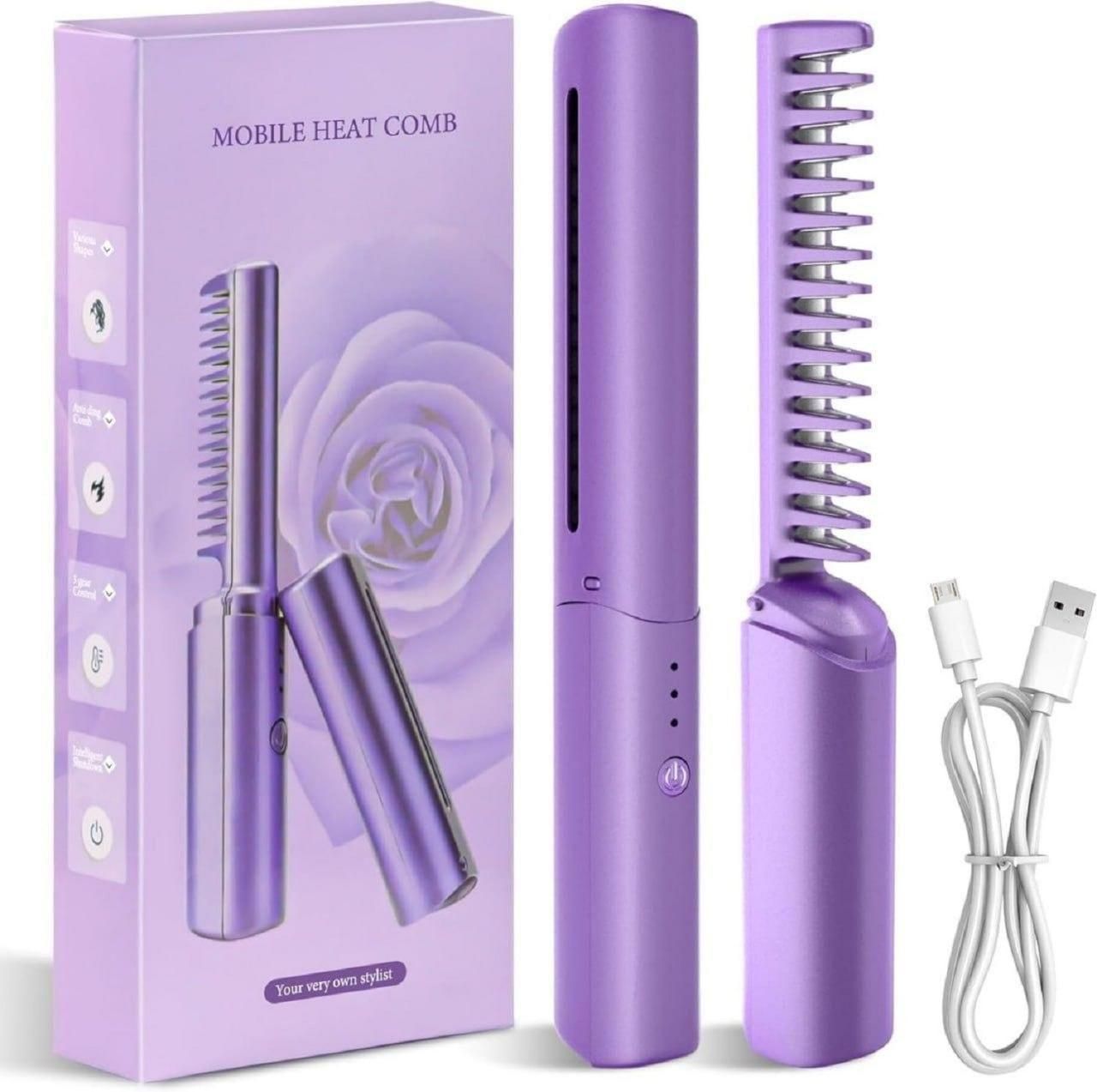 Meneflix Portable Mini Cordless Hair Straightener & Hot Combo
