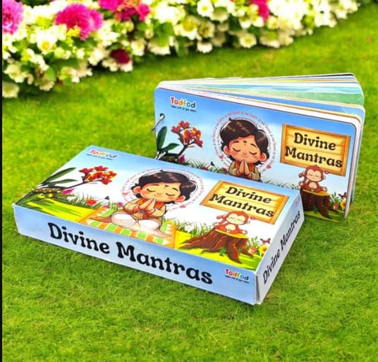 Divine Mantras: Spiritual Learning & Shloka Flashcards for Kids.