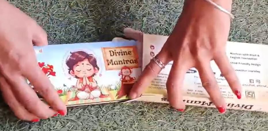 Divine Mantras: Spiritual Learning & Shloka Flashcards for Kids.