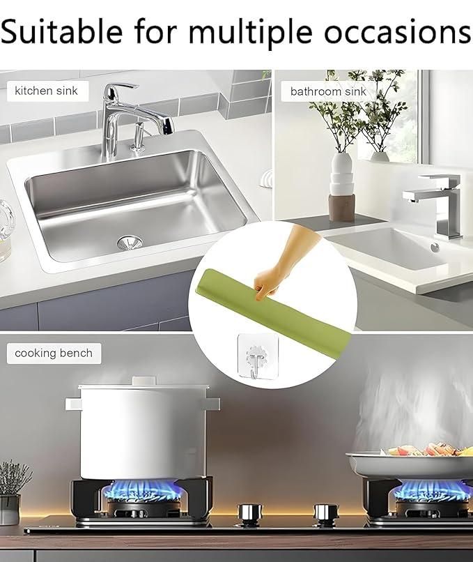 Silicone Sink Splash Guard (Pack of 2) for Kitchen & Bathroom Sinks