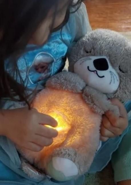🧸 Breathing Teddy Bear Plush Toy with Soothing Music