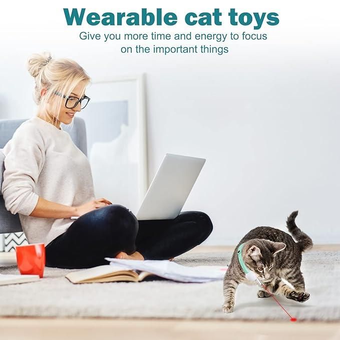 Pet Laser Collar: Interactive Self-Teasing Toy for Cats & Dogs
