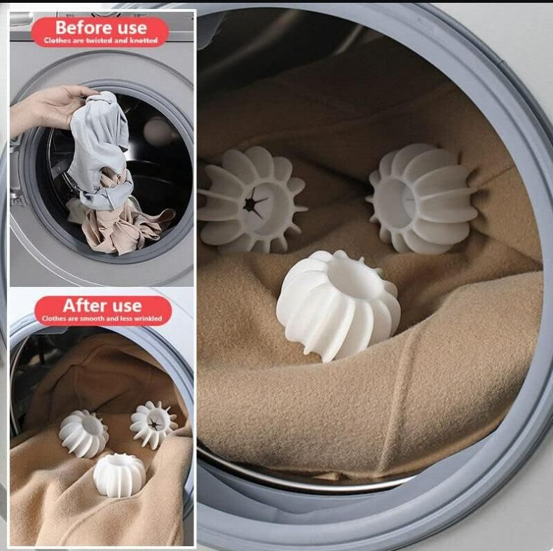 🧺 5 Pcs Washing Machine Laundry Balls Cleaner Clothes. Less Tangling. Better Wash.
