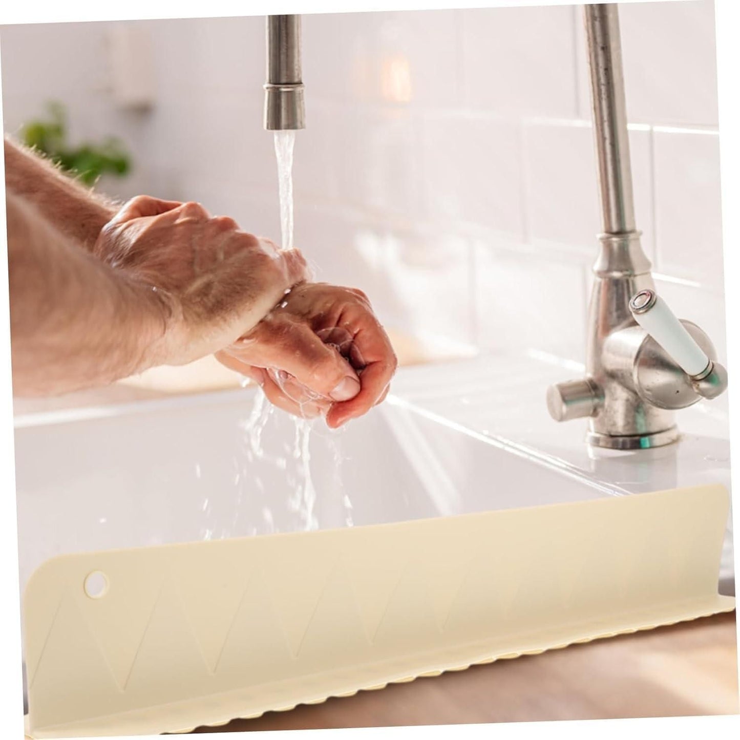 Silicone Sink Splash Guard (Pack of 2) for Kitchen & Bathroom Sinks